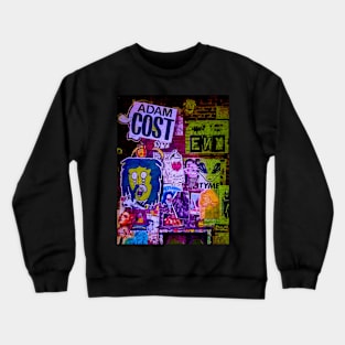 Sticker Graffiti Wall Art Street NYC Crewneck Sweatshirt